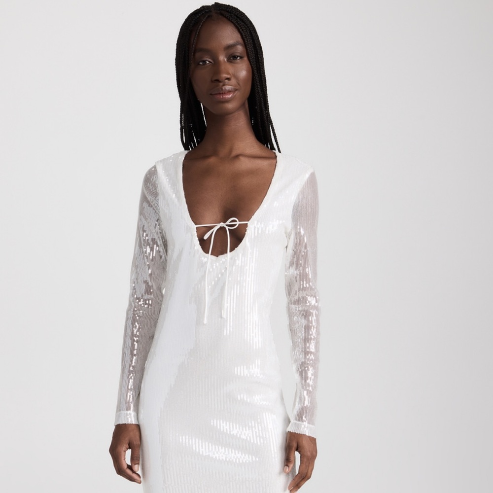 Lioness White Sequin Hollywood Dress! Worn once!